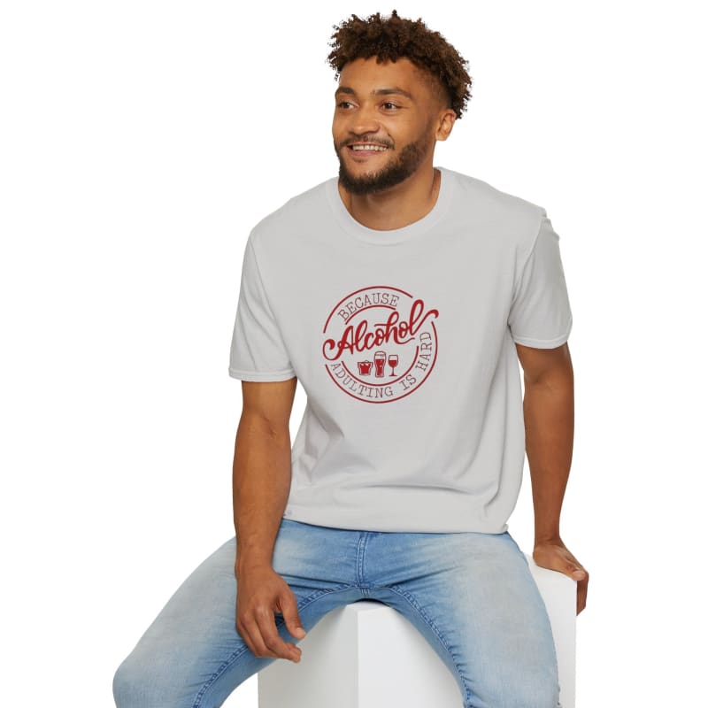 Adulting Is Hard Unisex Softstyle T-shirt - Ice Grey / S - T-Shirt