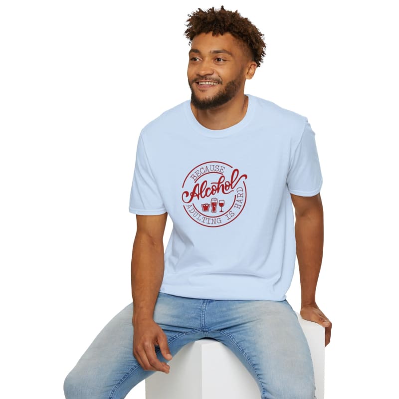 Adulting Is Hard Unisex Softstyle T-shirt - Light Blue / S - T-Shirt