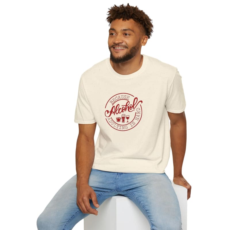 Adulting Is Hard Unisex Softstyle T-shirt - Natural / S - T-Shirt