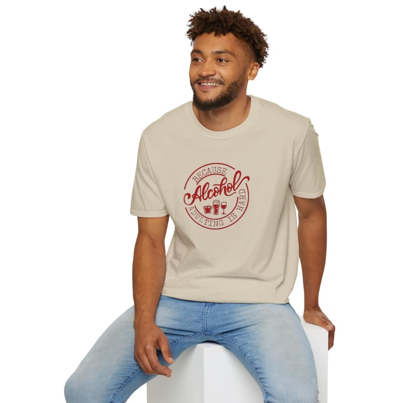 Adulting Is Hard Unisex Softstyle T-shirt - Sand / S - T-Shirt