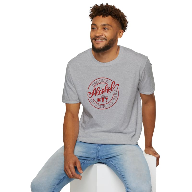 Adulting Is Hard Unisex Softstyle T-shirt - Sport Grey / S - T-Shirt