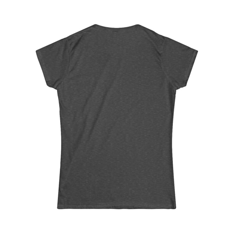 Plain dark gray t-shirt with short sleeves.