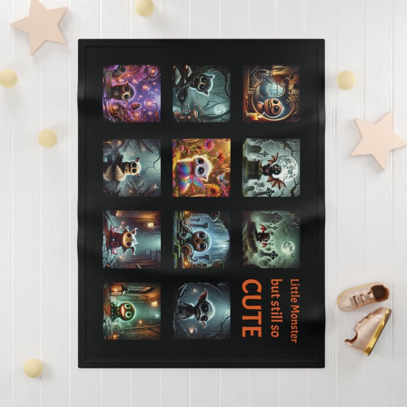 Dark poster featuring a grid of twelve mystical or magical illustrations with glowing elements and ethereal effects.