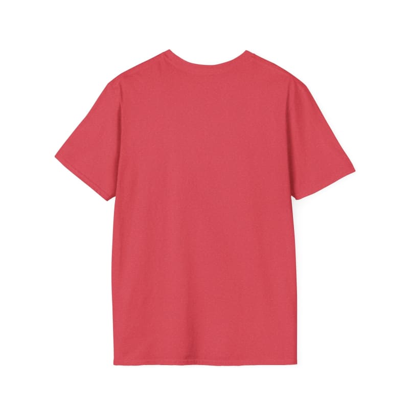 Plain coral-colored t-shirt.