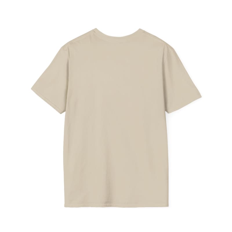 Plain beige t-shirt with short sleeves.