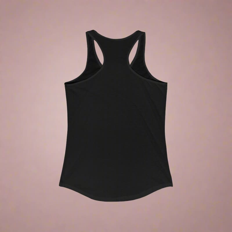 Black racerback tank top.