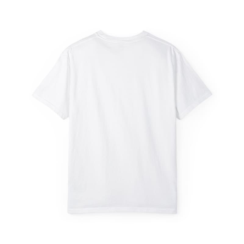 Plain white t-shirt with short sleeves.