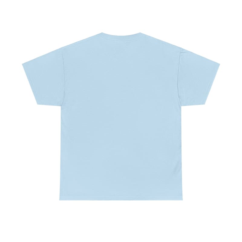 Light blue t-shirt with short sleeves.