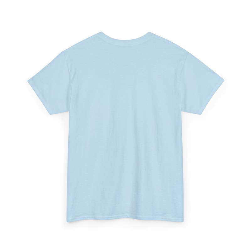 Light blue t-shirt with short sleeves.