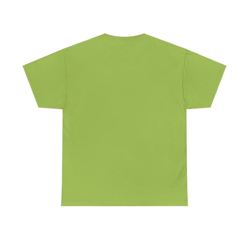 Lime green t-shirt with short sleeves.