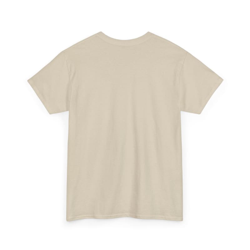 Plain beige t-shirt with short sleeves.