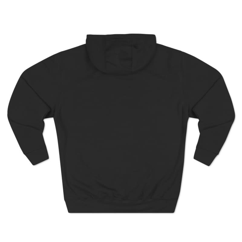 Black crewneck sweatshirt with long sleeves.