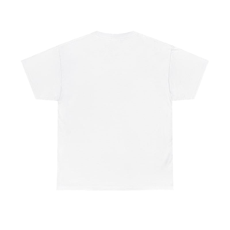 Plain white t-shirt with short sleeves.