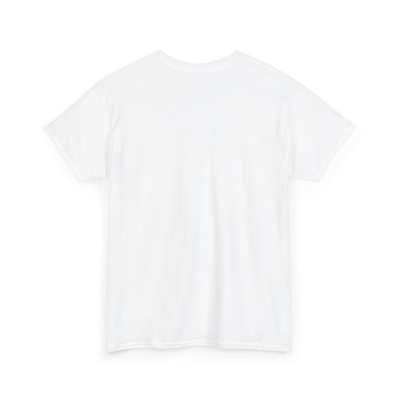 Plain white t-shirt with short sleeves.