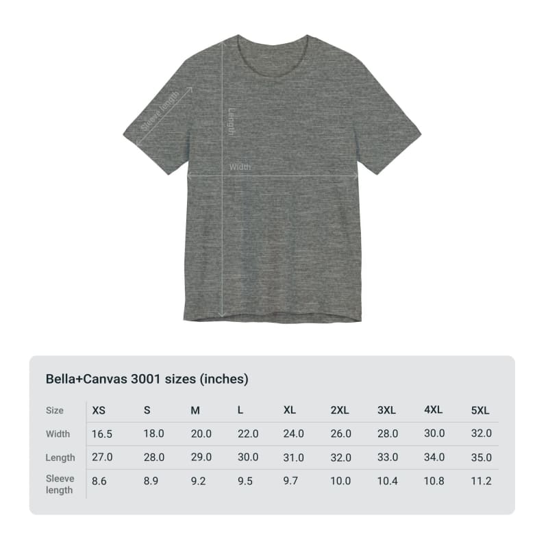 Gray heathered short-sleeve t-shirt.