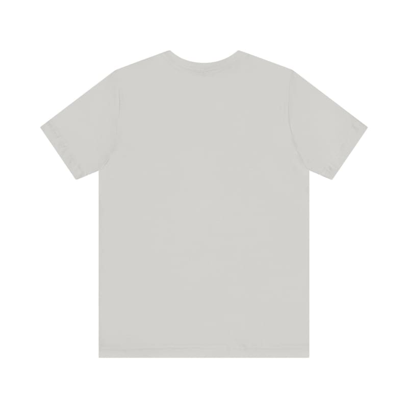 Plain light gray t-shirt with short sleeves.