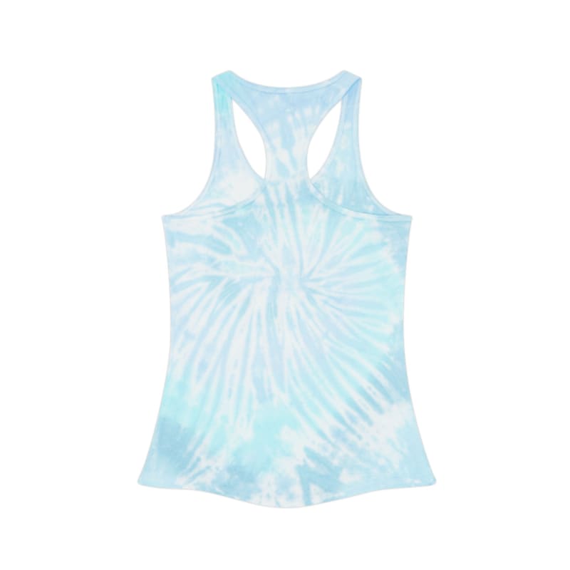 Light blue tie-dye tank top with a racerback design.