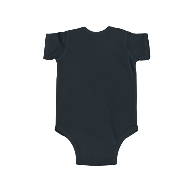 Black infant onesie or bodysuit.